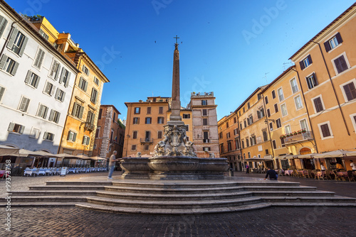 fountain, close to Panteon, in Rome, Italy