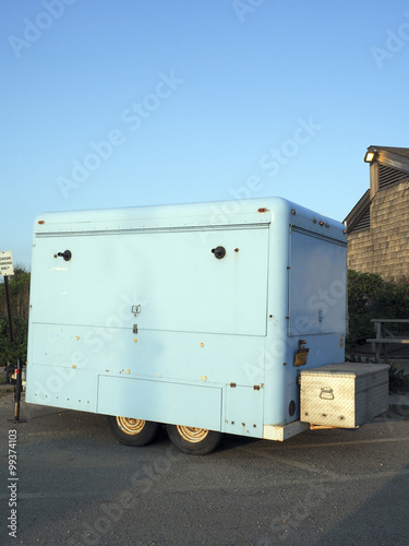  business storage  trailer  parked in lot  Ditch Plains beach Mo photo