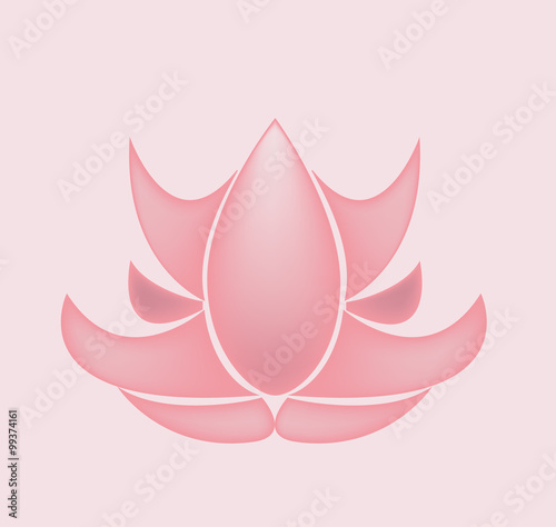 Stylized pink lotus flower vector, fiore di loto stilizzato rosa vettoriale