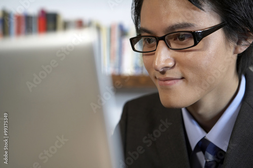 Businessman Using Laptop Computer