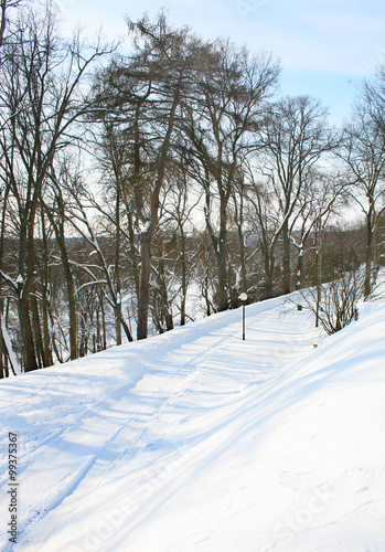 winter snow-covered path © Yuri Bizgaimer