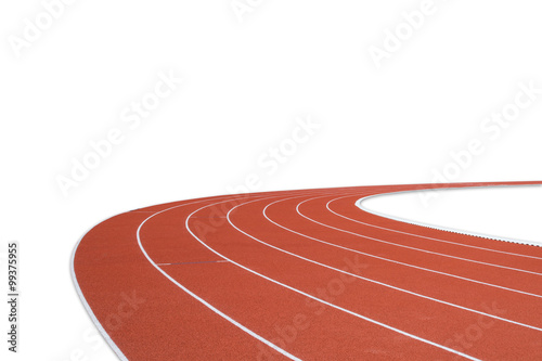 Running track on white background