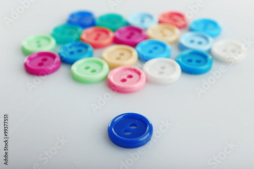 Colorful buttons, isolated on white