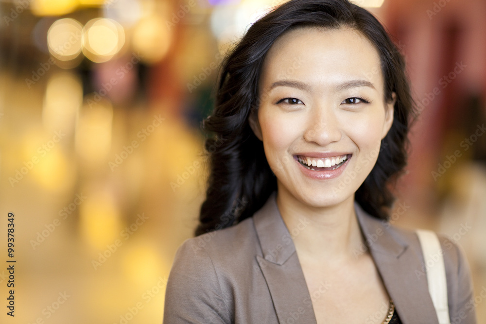 Elegant young woman smiling Elegant young woman smiling