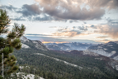 View along john muir trail Yosemite National Park. photo