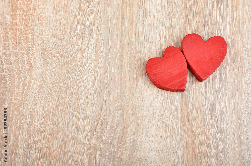 Heart on wooden background Heart on wooden background