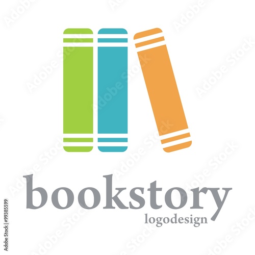Book Logo - Three Book Logo Simple Design Vector