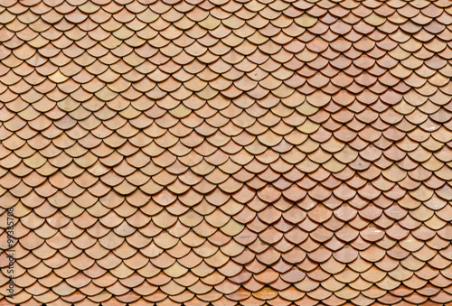 red bricks roof tiles of Buddhist temple