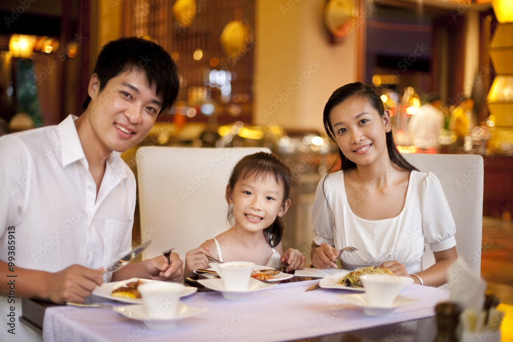 Portrait of a happy family on vacation Portrait of a happy family on vacation