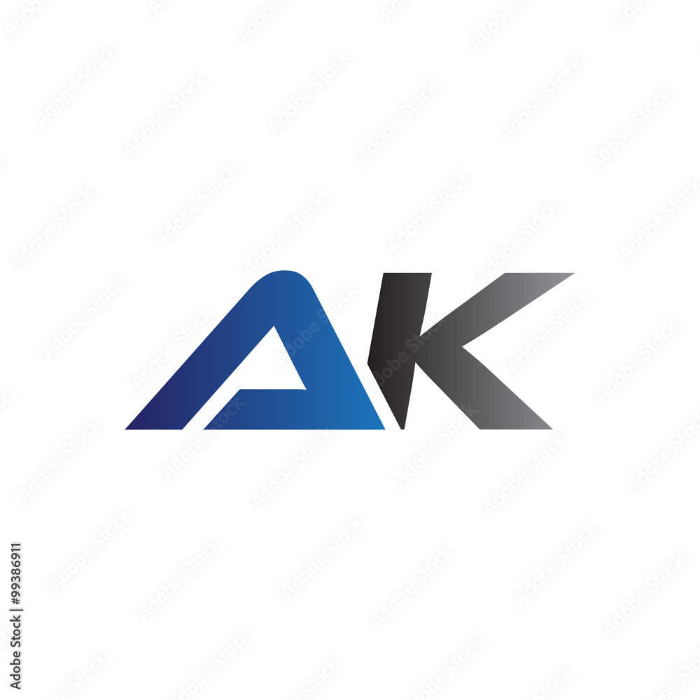 Simple Modern letters Initial Logo ak Simple Modern letters Initial Logo ak