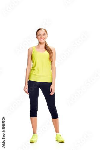 Aerobics fitness woman posing