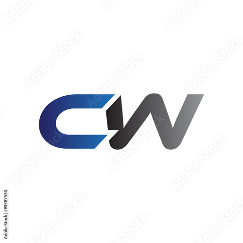 Simple Modern letters Initial Logo cw