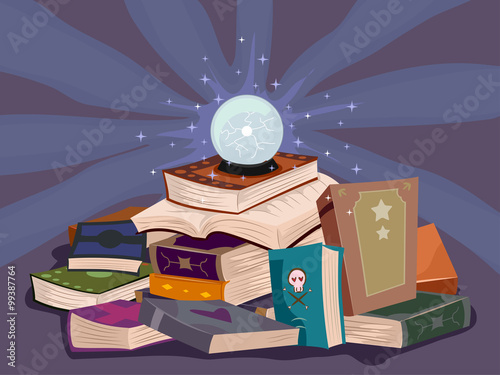 Magic Spell Book Glowing Cr...