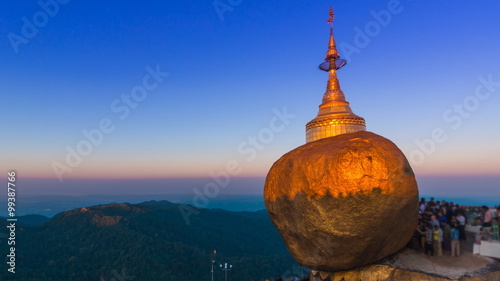 Golden Rock Pagoda (Kyaikhtiyo Pagoda) Landmark Religion Place Of Myanmar photo