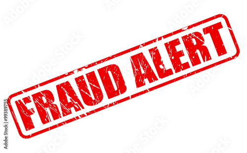 FRAUD ALERT red stamp text