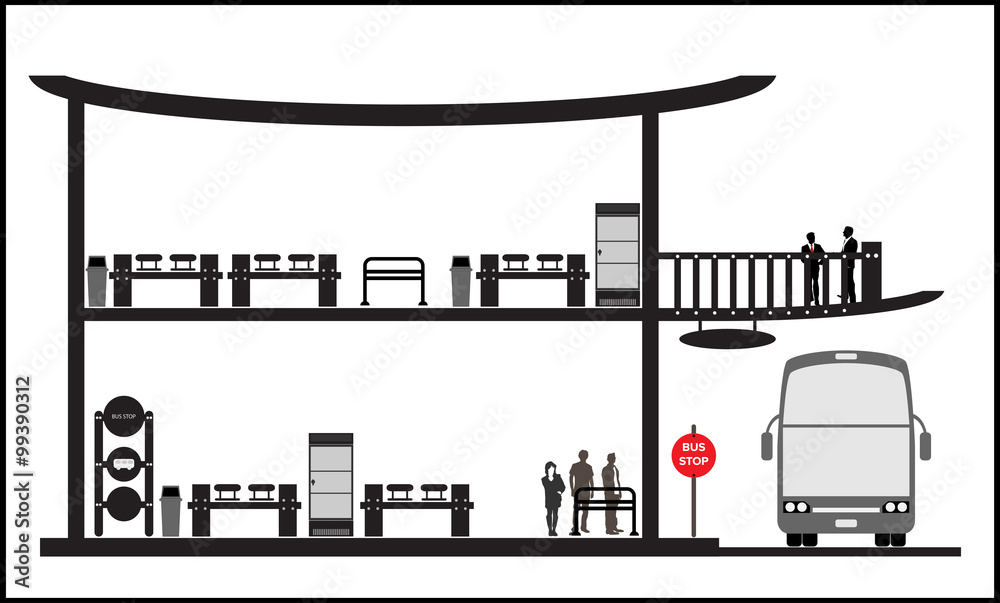 Bus stop station Bus stop station