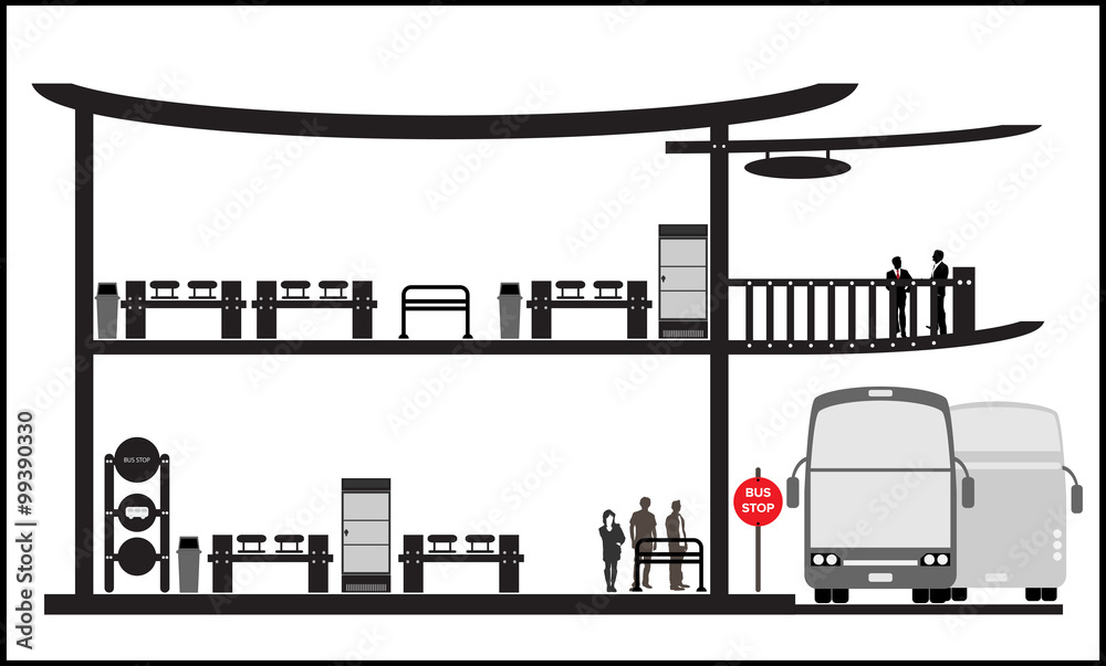 Bus stop station 