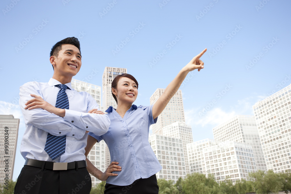 Colleagues Standing Confidently Together Colleagues Standing Confidently Together