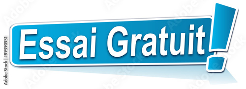 essai gratuit sur étiquette bleue