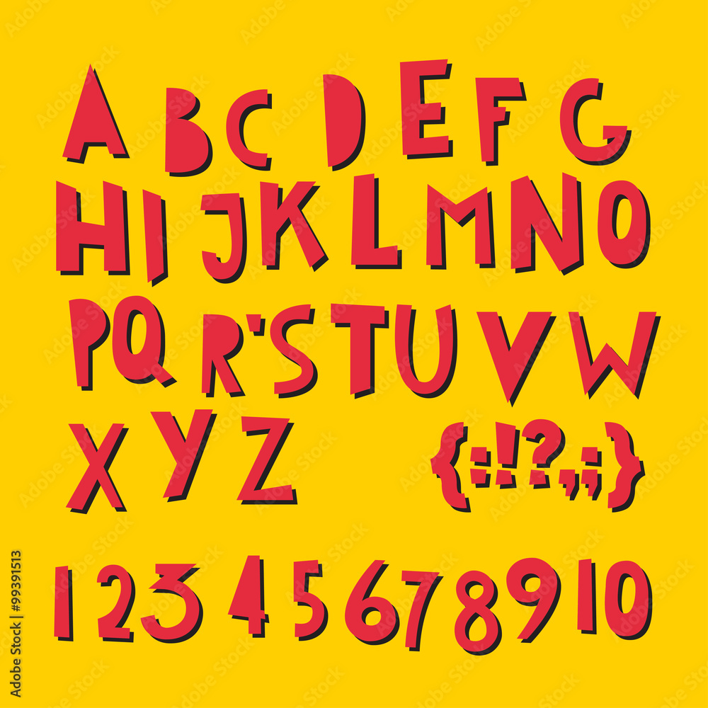 ABC Latin letters and numbers. ABC Latin letters and numbers.