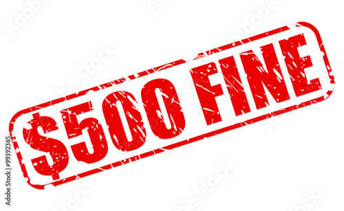 $500 FINE red stamp text