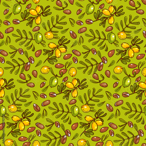 Seamless pattern Argan Oil