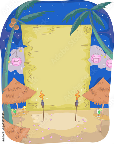 Party Night Beach Blank Board