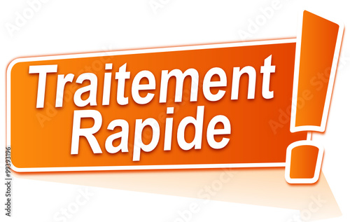 traitement rapide sur étiquette orange