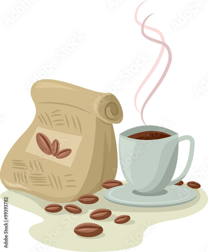 Brewed Coffee Beans Cup Aroma