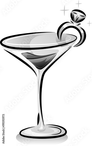 Black and White Wine Glass ...
