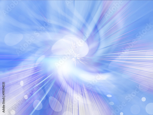 Abstract background of blue star burst