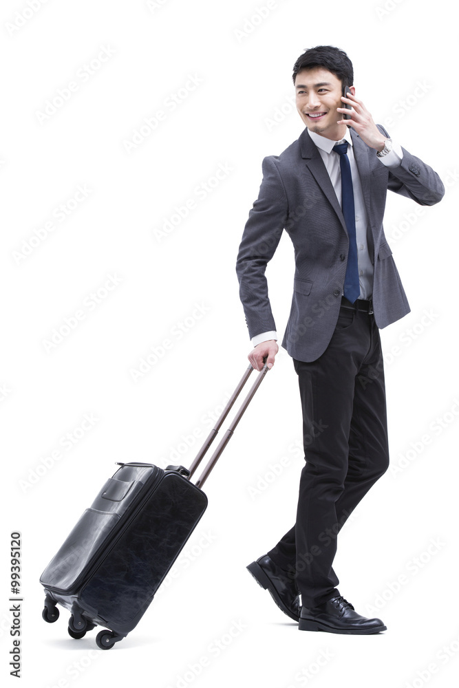 Fashionable businessman on the phone Fashionable businessman on the phone
