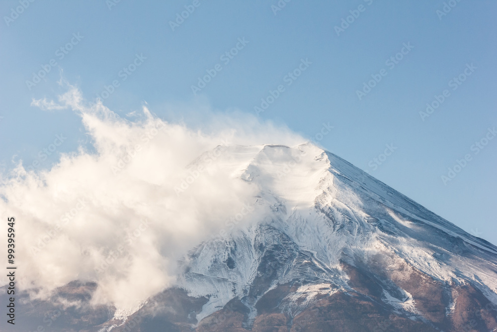 Peak of Fuji mountain.