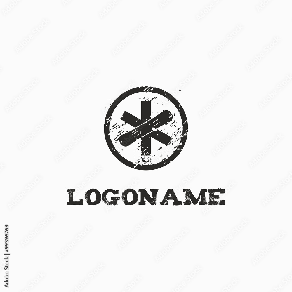 Logo template with scuffed