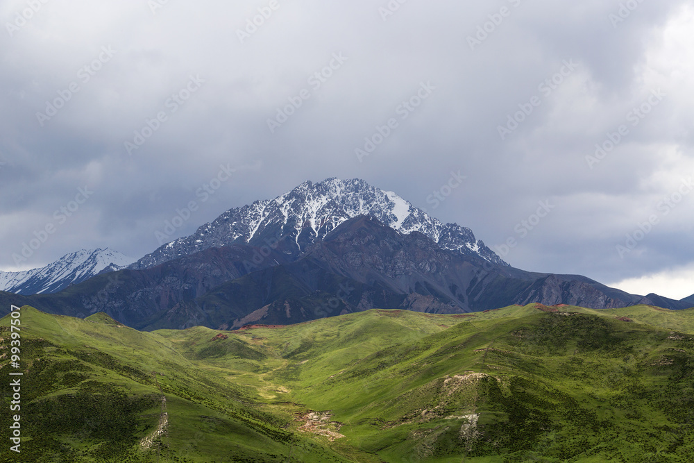 Qilian mountain in Qinghai province, China