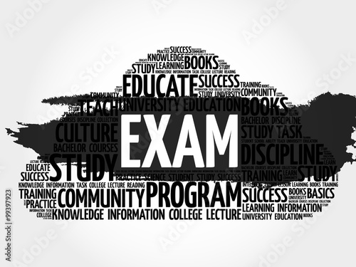 EXAM. Word education collage