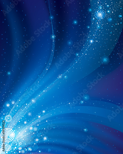 Abstract galaxy dark blue background. 