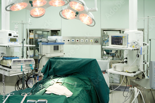 Interior of an empty operating room