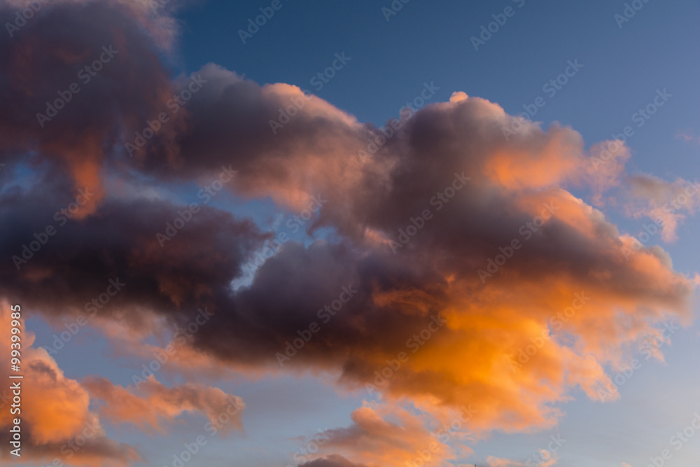 Cloud at sunset.