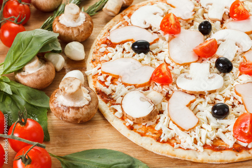 Food ingredients for pizza ...