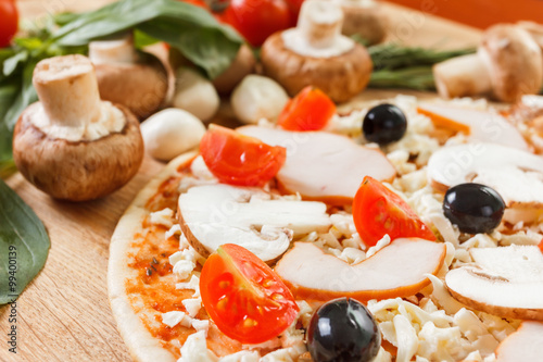 Food ingredients for pizza ...