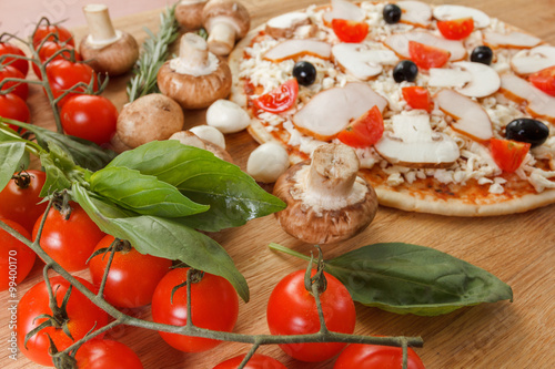 Food ingredients for pizza ...