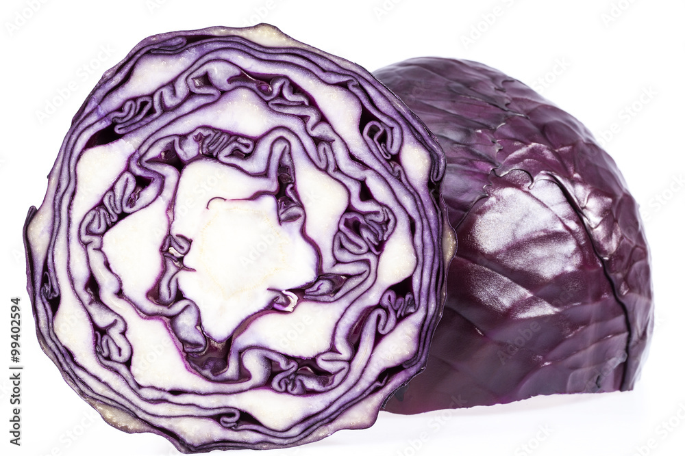 red cabbage isolated on white background red cabbage isolated on white background