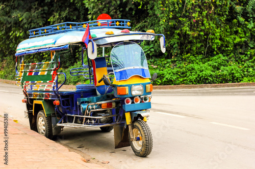 Motor tricycle car service in Laos