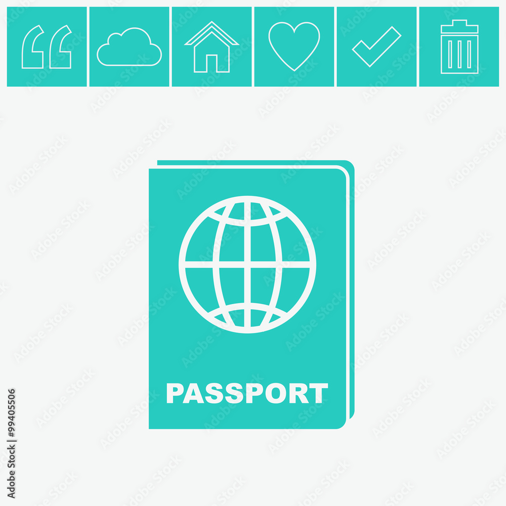Passport vector icon.