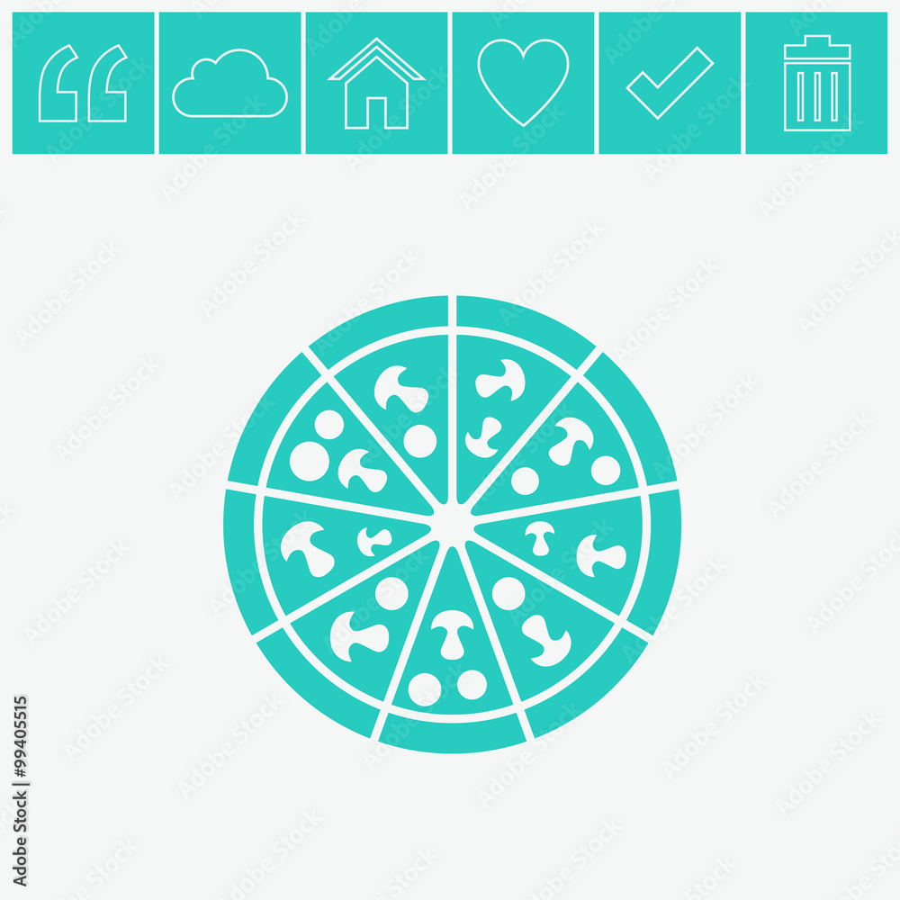 Pizza vector icon. Pizza vector icon.