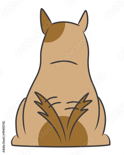 vector cartoon character dog