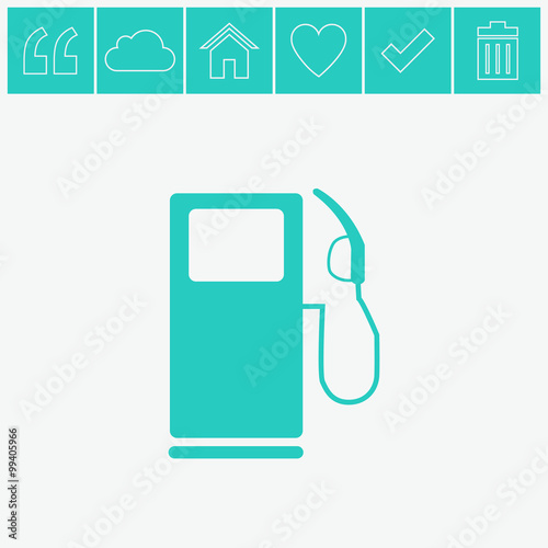 Gas station sign - vector icon.