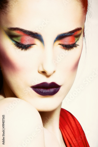 woman with creative makeup