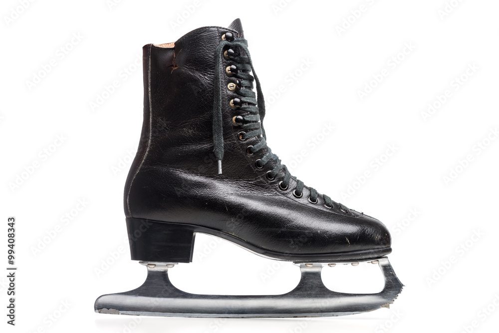 Old Black Figure Ice Skate